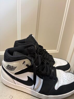 Jordan Black and White High-Top Sneakers
